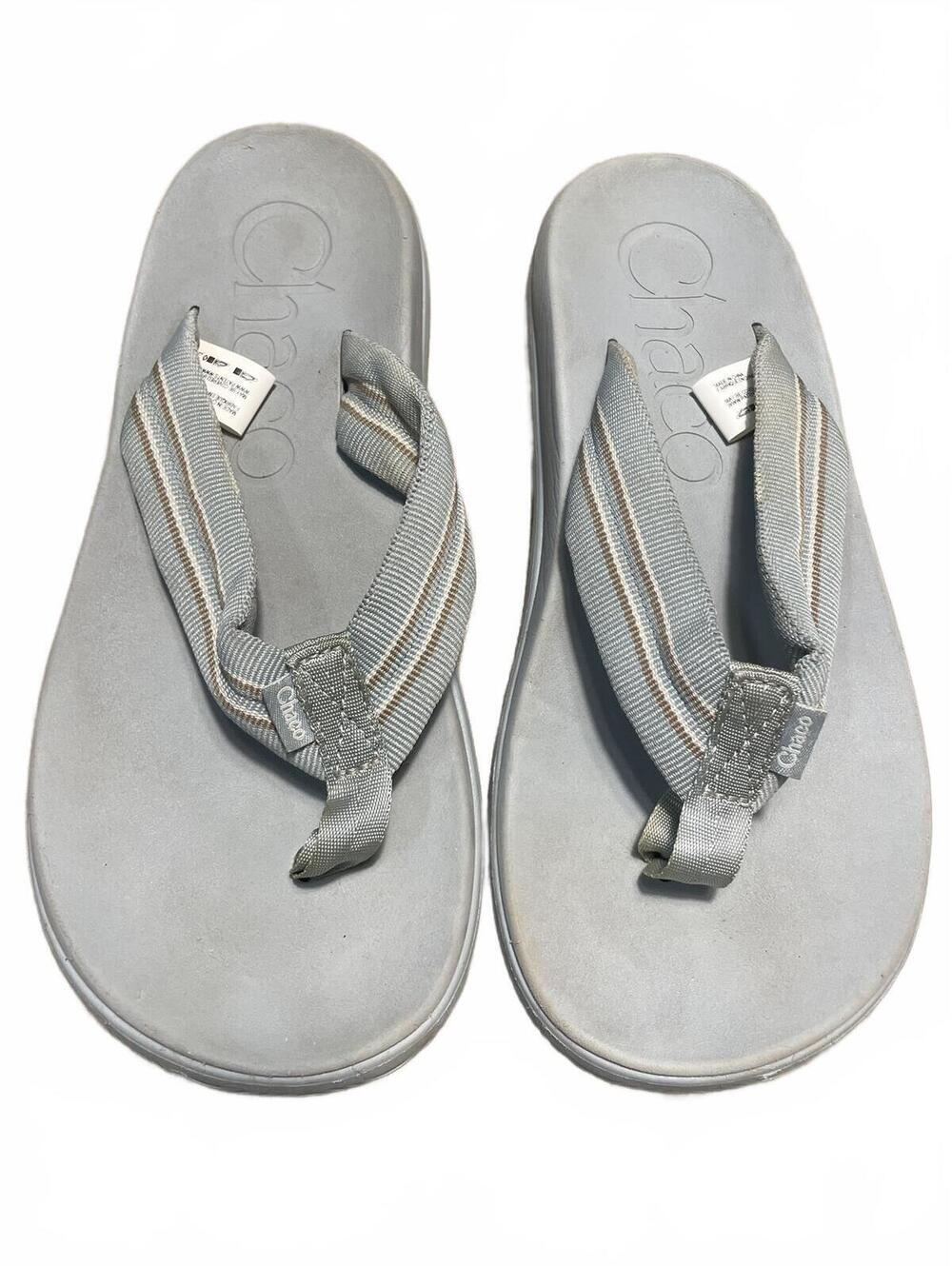 Chaco Sport Flip Flop Sandals Womens Size 7 Blue Gray Outdoors Summer Walking